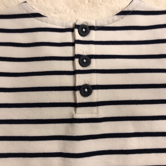 Hanna Andersson Striped Dress with Floral Bow Sz 4 - Picture 5 of 5